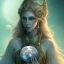 Placeholder:  Artemis, the moon goddess, holding a sliver goblet