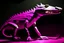 Placeholder: A dark magenta shadow elemental alligator designed in Chinese paper art painted by Lyonel Charles Feininger