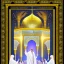 Placeholder: The scene in Mecca: People wearing white Ihram clothes, men without head coverings, women with veils, circumambulating around the Kaaba, and above them are transparent white spirits of children, men, and women with wings revolving around the Kaaba.