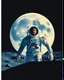 Placeholder: “ Sam Samarrai “ as an astronaut on the moon movie called “ The Astronaut “ , movie poster