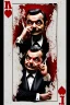 Placeholder: mr bean as the mafia godfather, in casino top floor, 4k, trending art, weird perspective, realism, spray paint, detailed