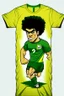 Placeholder: t shirt Brazilian football player cartoon 2d