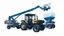 Placeholder: a generic Boom-lift, tractor and scissor-lift on a white background. Smooth vector