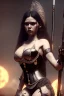 Placeholder: milf, warrior, black hair, corset, desert, 8k resolution, high-quality, fine-detail, intricate, fantasy art, detailed matte, volumetric lighting, illustration, 3D