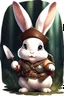 Placeholder: Cute chubby bunny floppy ears adventurer dnd art realism