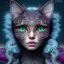 Placeholder: "Insanely detailed photograph of an elaborate beautiful cat goddess intricate glowing skin eyes intricate face hair lashes fur dress hyperdetailed painting by Anna Dittmann Huang Guangjian and Dan Witz CGSociety ZBrush Central fantasy art album cover art 4K 64 megapixels 8K resolution HDR Greek shiny space colours jewelry celestial hair eyes light"