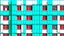 Placeholder: arquitectura de De Stijl en 3D habitable. fachada de ladrillo turquesa con 30 ventanas irregulares. patron de puertas rojas y paneles blancos alternados -- 8k