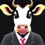 Placeholder: A cow wearing a suit and tie