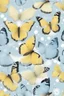Placeholder: Light yellow and light blue butterflies in the snowy winter