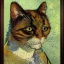 Placeholder: Portrait of a cat by Van Gogh