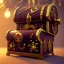 Placeholder: Pirate chest with jewels, steampunk, unreal 5, octane render, cinema4d, dynamic lighting, dramatic lighting, 4k, redshift render, highly detailed, hyper realistic,