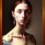 Placeholder: half body Portrait of a beautiful woman Caravaggio style