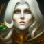 Placeholder: fantasy setting, woman, orange and white hair, wavy hair, freckles, ranger, more orange hair, more white hair, green eyes, more white hair, more white hair, a bit more orange hair