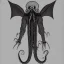 Placeholder: Vampire Bat with tentacles beard and grey skin and four arms and claws as a Russian Orthodox