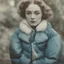 Placeholder: Actress Lillian gish, blue, autochrome, plastic puffy jacket