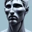 Placeholder: Messi whitemarble man, beautiful, eyes, full of details, hight definition, black backround, 8k