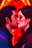 Placeholder: A couple from the dnd game curse of Strahd kissing, lips against lips