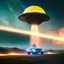 Placeholder: fullbody Drawing of 'Haunebu-II WW2 Flying Saucer with yellow light beam',intricate detail,andrea bonelli,Kilian Eng,Ohrai,evan lee,Aleksandr Sidelnikov,KyuYong Eom,three quarters frontal aerial view,toned colors,16k