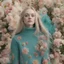 Placeholder: Elle fanning and dakota fanning as flowers, turquoise, turtleneck sweater