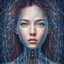 Placeholder: artificial intelligence neural network in the image of a girl