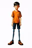 Placeholder: concept art skinny boy 20 years, 1970