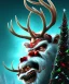 Placeholder: Creepy Christmas beast reindeer,horror , dark fantasy