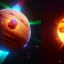 Placeholder: sun and planets, highly detailed, 3d render