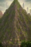 Placeholder: ancient pyramids in overgrown manhattan, crowd