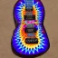 Placeholder: PEACE electric guitar psychedelic hippie trippy acid LSD PEACE GUITAR peacesign 69