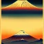 Placeholder: Ukiyo-e painting of a mount fuji at sunset