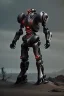 Placeholder: dark armor robot ai soldier mech dystopian scary gladiator predator monster