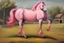 Placeholder: a pink horse like a 19th painting