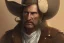 Placeholder: old RUGED cowboy face mountain