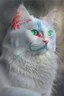 Placeholder: white cat