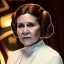 Placeholder: intricate details, realistic, octane, zoomed out + portrait, volumetric lighting, High detail, realistic carrie fisher as princess leia in star wars, macro lens blur, sharp focus,eos5d mark 4, ef 85mm 5.6, focus