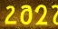 Placeholder: Happy New Year 2023 - golden numbers in holiday