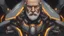 Placeholder: Body part machine Old man, beard, Bald hair, in solo leveling drawing , neon, intricate details, highly detailed, high details, detailed portrait, masterpiece,ultra detailed, ultra quality