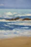 Placeholder: Impressionist painting of a beach