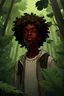 Placeholder: A black teen with forest and plant powers. Semirealistic art style