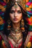 Placeholder: Gorgeous photography full body Beautiful super model Indiaan dressing Lady Angel colorful art conceptual, amazing artwork, hyper detailed, ultra maximalist quality, 12k , close-up portrait,crystal ornaments vbackground