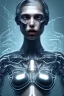 Placeholder: cyberpunk, glass body, women, portrai, open mouth, perfect skin, tron, cyborg , perfekt, real, dream, hr giger