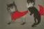 Placeholder: Vampire cat with cape. Isabel Kreitz