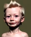 Placeholder: Tilda swinton toddler, full body, shoe, dress, soft skin, dramatic lighting, hyper realistic