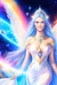 Placeholder: cosmic woman angels smile,admiral ufo high commander from the future, one fine whole face, crystalline skin, expressive blue eyes,rainbow, smiling lips, very nice smile, costume rainbow pleiadian, Beautiful tall woman pleiadian Galactic commander, ship, perfect datailed golden galactic suit, high rank, long blond hair, hand whit five perfect detailed finger, amazing big blue eyes, smilling mouth, high drfinition lips, cosmic happiness, bright colors rainbow, blue, pink, gold, jewels, realist,8k