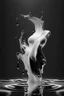 Placeholder: AI black body glass water art realisticv2 surrealism 4k resolution white blackground white