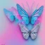 Placeholder: pastel colors, blue, pink, white, butterfly