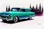 Placeholder: a true-to-life 1955 chevrolet nomad, classic wheels, centered, intricate, extreme detailed, photorealism, center view, city background, pivot on chevrolet, pen and color marker painting by cheryl kelley