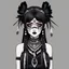 Placeholder: Navajo goth girl, anime style