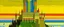 Placeholder: A rainbow empire with a giant castle painted by John Brack