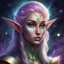 Placeholder: dnd, portrait of cosmos elf